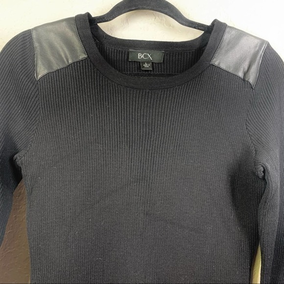 BCX Black Midi Bodycon‎ Ribbed Sweater Dress - NWT - Picture 2 of 11